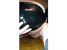 Shoving Water Balloons In My Ass Wearing Latex Panties