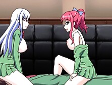 Hentai Threeway With Two Big Boobed Babes Enjoying Hard Cock