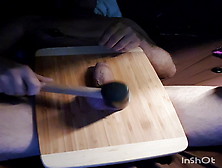 Ballbusting With Mallet