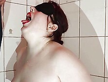 Wc Slave Girl With Big Udders Service Men Out As A Living Toilet