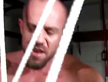 Muscle Hunk Anal Pounding - Office Cop Fucks His Muscular Prisoner