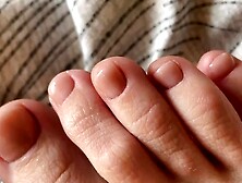 Toes With Beige Pedicure