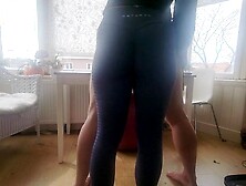 My little slut is learning her place. A morning caning with cum eating to feminize her