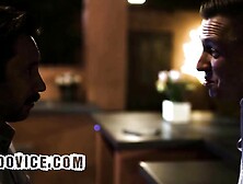 Blond Waitress Double Penetration With Wealthy Businessman And His Ally