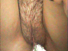 Hot Flow From Tasty-Looking Hairy Pussy