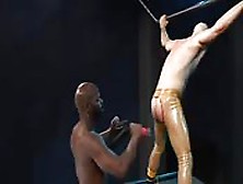 Black Master Punishes His White Slave