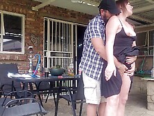 Neighbours wife outdoor upskirt bang whilst this chab is at work