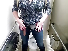 Busty Girl Toilet Masturbation