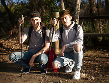 Tent Pounding Session With Two Truly Hot Twinks