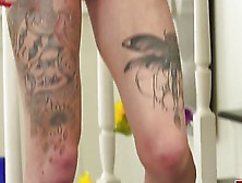 Tattooed Trans Jenna Gargles Is Barebacked By A Pool Cleaner