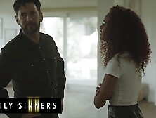 (Tommy Pistol) Eats Ravishing (Scarlit Scandals) Trimmed Snatch Pounds Her Hard Core - Family Sinners