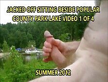 1 Of 4 Jacked Off Sitting Beside Popular Country Park Lake Summer 2012