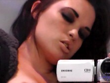 Beautiful Babe In Black Sweatshirt Inserts Her Fingers To Her Tight Hole.