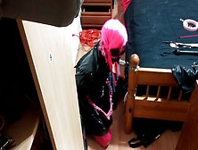 Sissy Slut Chained To Bed Post