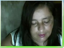 Busty bbw wife shows and massages her tits on web chat