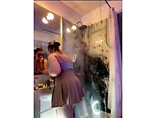 Cumming with a huge dildo fuck