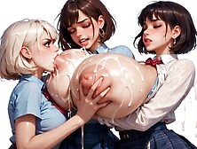thrilling hawt eighteen AI College Students take part in a teat and bazookas sucking competition