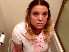 Stepdaughter Creampied Inside The Restroom