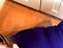 A Cock-Hungry Milf Juicy Lucie Is Getting Her Big Natural Tits Fucked Rough In The Kitchen While Oiled Up.  Buckle Up,  Folks,  It&