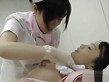 Lesbian Doctor Washes Asian Girls And Kisses