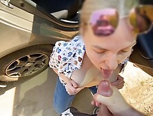 Hotwife Vika - Mature Milf Forgot The Money,  Had To Pay The With A Pussy And Throat Blowjob With Taxi Driver