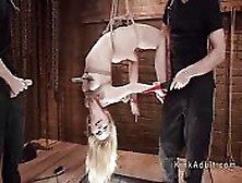 Blonde Anal Slave Gets Training In Ropes