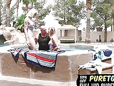 Trans Pool Party Bareback Orgy