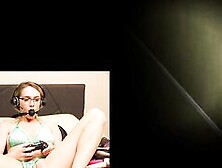 Emily Fucks With Gamergirl Nikole Nash On Kinkesports (Cock Gag,  Booty Plug,  Dildos)