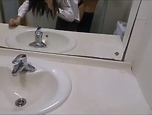 Busty Babe Having Sex In The Bathroom