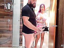 Old German Guy Caught Jerk And She Let Him Fuck Her Asshole In Bathroom To Cum