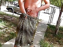 Hot Guy Wanks Outside