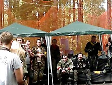 Blond Stripper Special Show In Paintball