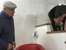 Sexy maid ready for two cocks