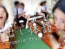 [Amateur Creampie]Sex With Attractive Japanese｜Call Students To The Gym And Sperm