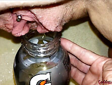 Goddess Amanda Pee Compilation - Open Mouth For Sexy Piss in Bathroom