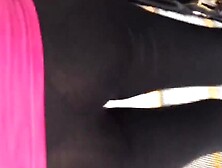 Sexy Asian Milf in see thru leggings