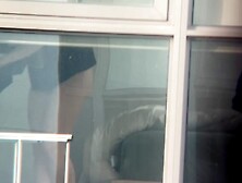 Bare ass neighbour caught