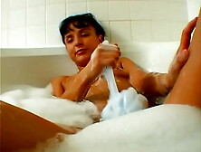 Fine babe jerks off and swallows daddy's penis