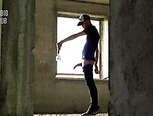 Kinky Chum Is Filming His Dick While Jerking Off In The Abandoned Building