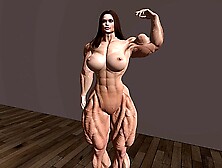 Female Bodybuilder posing Nude | Second Life