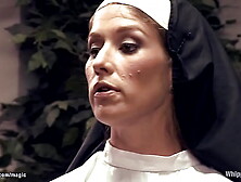 Lezdom nun whips attractive students