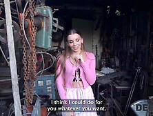 DEBT4k.  Precious bang in the backyard with a debtor.  Sexy sex with Arina Shy