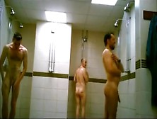 Spycam.. Gym Showers, , Straight Cock