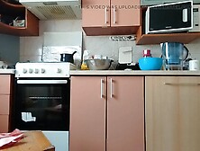 Unshaved brunette hair twat,  large breasts,  fleshly curly woman in kitchen.  Hot mother I'd like to fuck,  shaggy vagina,  large bo