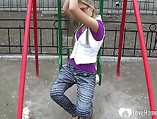 Cutie At The Playground Is Great At Sucking