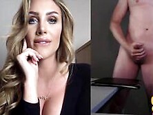 CFNM femdom busty MILF teases webcam jerker till he cums