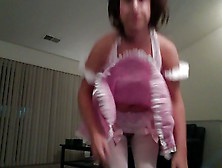 Cute Sissy Boy Chastity Wind Upskirt