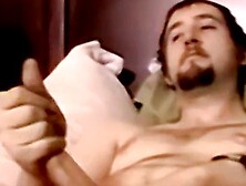 Novice Hunk With Hairy Chest Masturbates Until Climax All By Himself