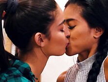 GIRLSWAY - Stunning Dark Hair Besties Emily Willis Ember Snow Discover Their Sexuality Together