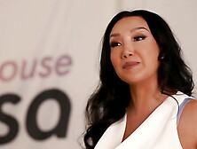 GORGEOUS BABE Vicki Chase Takes on Hard Schlong From Dan Damage